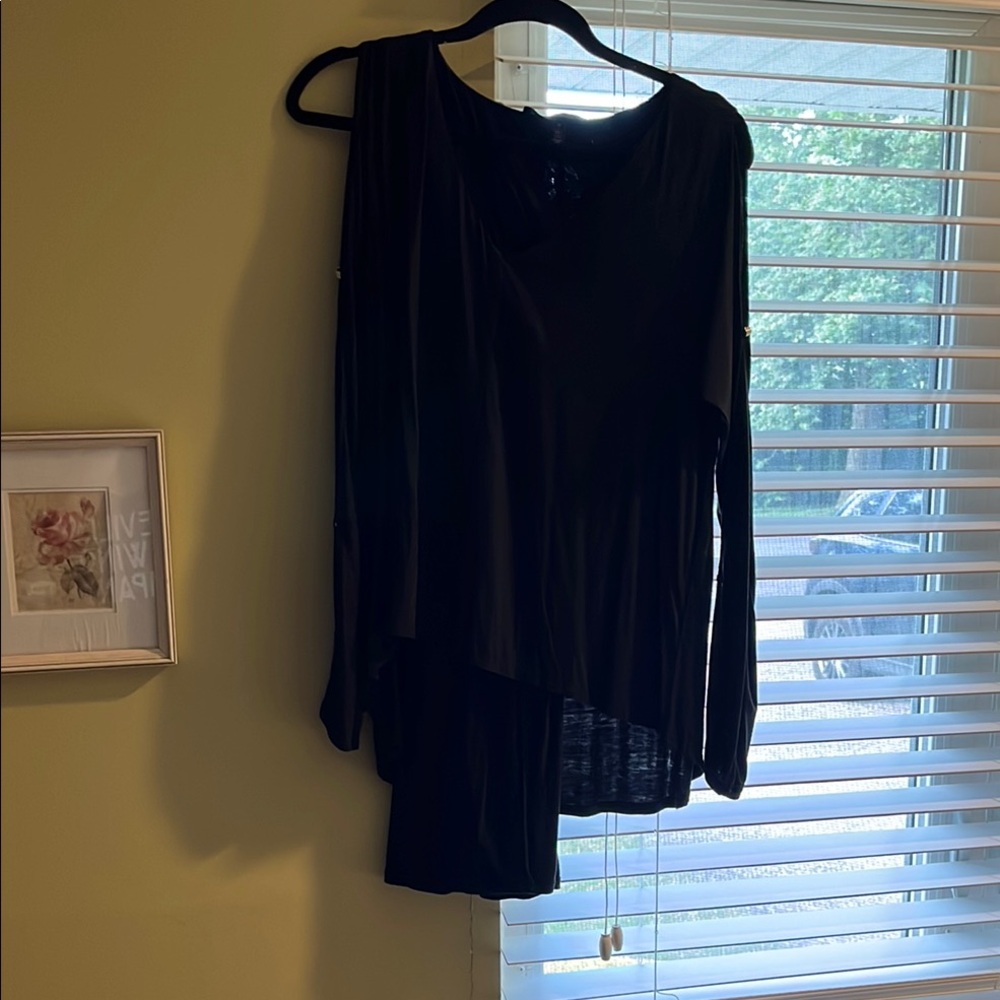 Elegant Black Asymmetrical Top